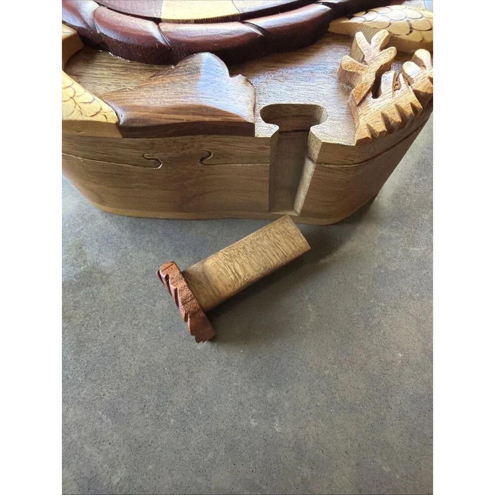 Island Wood Collections Sea Turtle  - Secret Wooden Puzzle Box